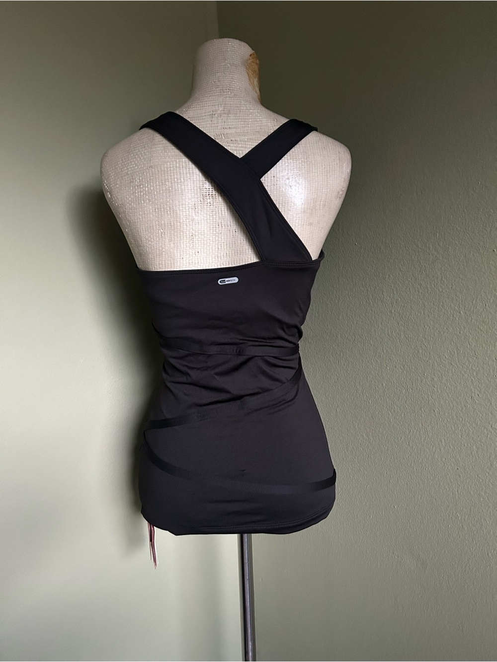 NWT Puma Black Athletic Tank Top with Gold Logo Sz M